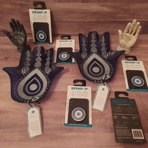 Black Hamsa Hand of Fatima/God Palmistry Tarot Fortune Teller Statue Figurine - Picture 13 of 16